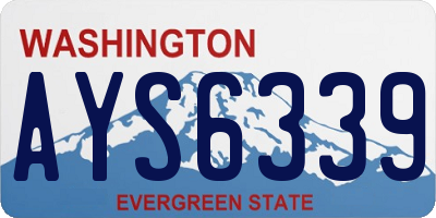 WA license plate AYS6339