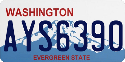 WA license plate AYS6390