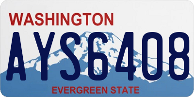 WA license plate AYS6408