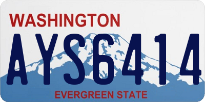 WA license plate AYS6414