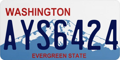 WA license plate AYS6424