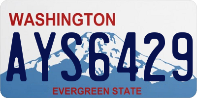 WA license plate AYS6429