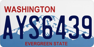 WA license plate AYS6439