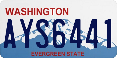WA license plate AYS6441