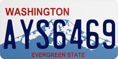 WA license plate AYS6469