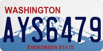 WA license plate AYS6479