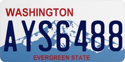 WA license plate AYS6488