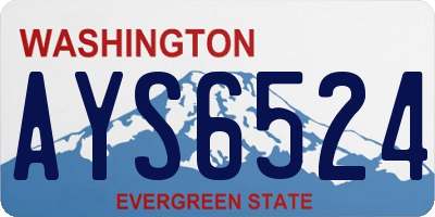 WA license plate AYS6524