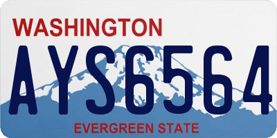 WA license plate AYS6564