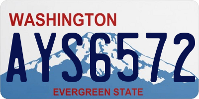 WA license plate AYS6572