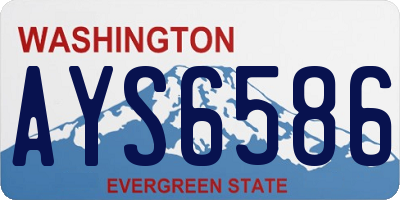 WA license plate AYS6586