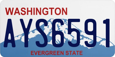 WA license plate AYS6591