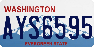 WA license plate AYS6595