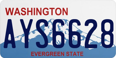 WA license plate AYS6628