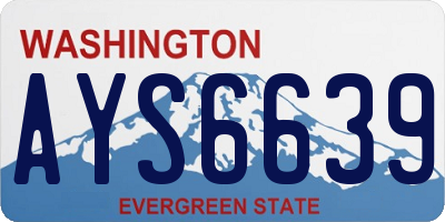 WA license plate AYS6639