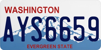 WA license plate AYS6659