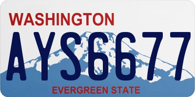 WA license plate AYS6677