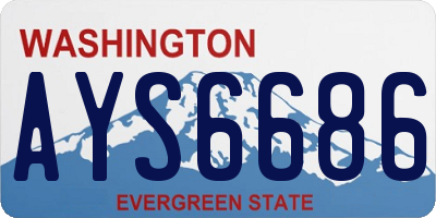 WA license plate AYS6686