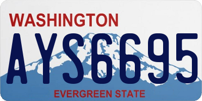 WA license plate AYS6695
