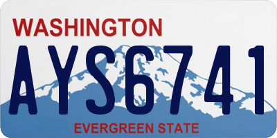 WA license plate AYS6741