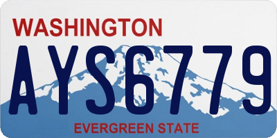 WA license plate AYS6779