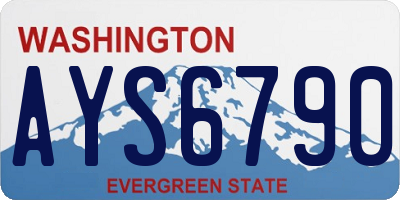 WA license plate AYS6790