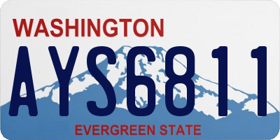 WA license plate AYS6811