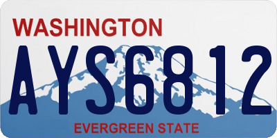 WA license plate AYS6812