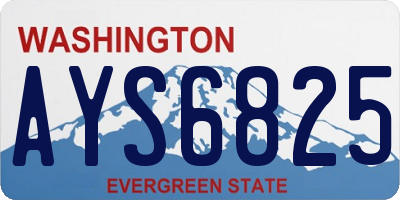 WA license plate AYS6825