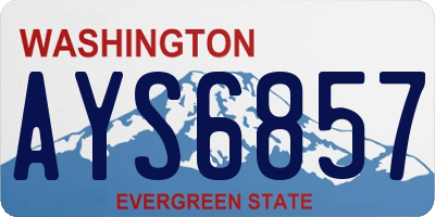 WA license plate AYS6857