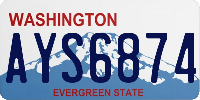 WA license plate AYS6874