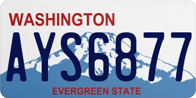 WA license plate AYS6877