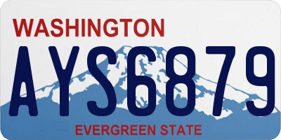 WA license plate AYS6879
