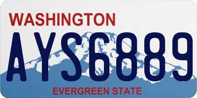 WA license plate AYS6889