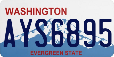 WA license plate AYS6895