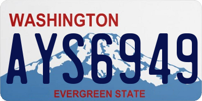 WA license plate AYS6949