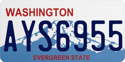 WA license plate AYS6955