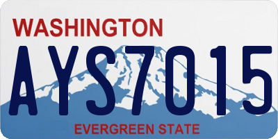 WA license plate AYS7015