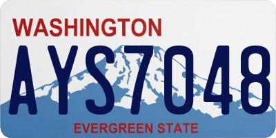 WA license plate AYS7048
