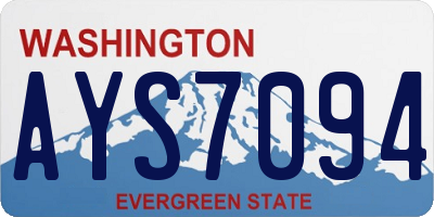 WA license plate AYS7094