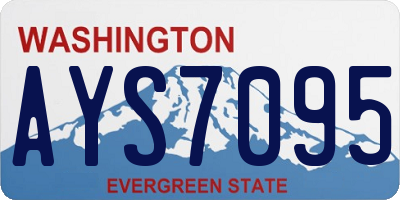 WA license plate AYS7095