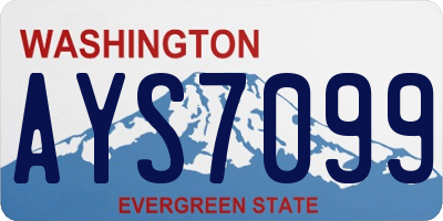 WA license plate AYS7099