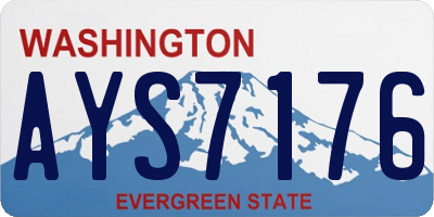 WA license plate AYS7176