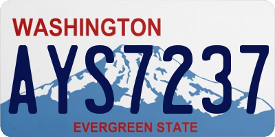 WA license plate AYS7237