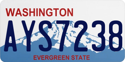 WA license plate AYS7238