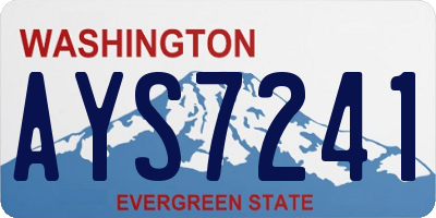 WA license plate AYS7241