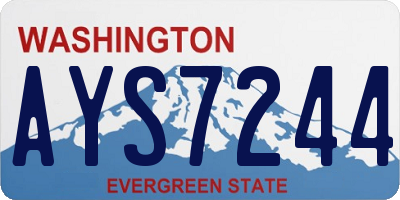 WA license plate AYS7244