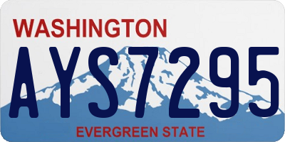 WA license plate AYS7295