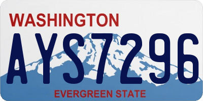 WA license plate AYS7296