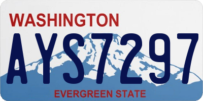 WA license plate AYS7297